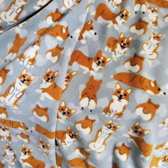 Corgi Fleece Throw Blanket 54"x60" - Picture 9 of 10